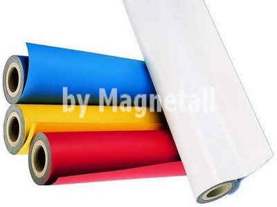 Magnetic foil with white or colored PVC