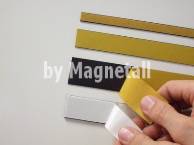 Magnetic strips with double-sided adhesive