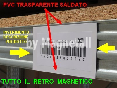 Etichetta DS con PVC trasparente saldato sopra e sotto