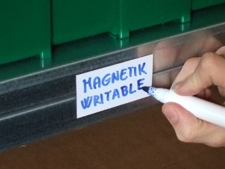 Etichetta magnetica scrivibile e cancellabile