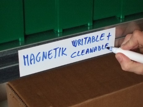 Etichetta magnetica scrivibile e cancellabile