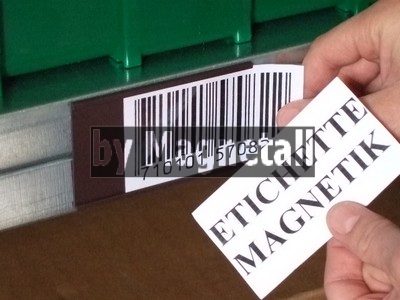 Etichette magnetiche tipo C complete di cartoncino e PVC