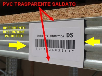 Etichetta DS con PVC trasparente saldato sopra e sotto