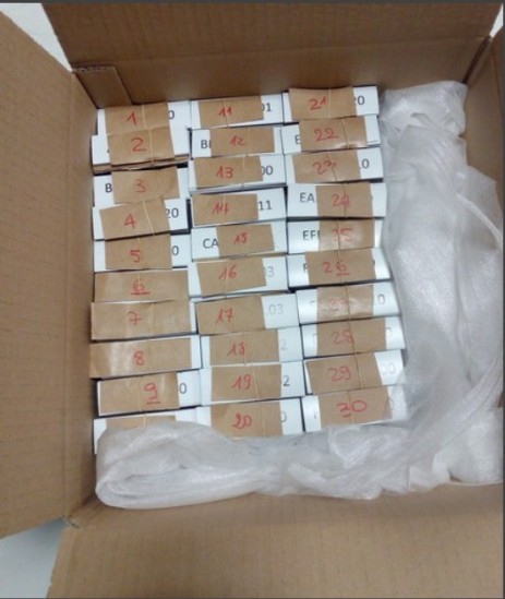 Foglio magnetico stampato con codice prodotto