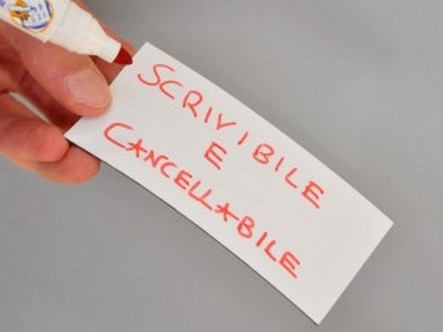 Etichetta magnetica scrivibile e cancellabile