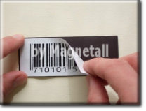Plain magnetic labels in rolls or cut to size from rolls