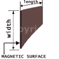 plain magnetic labels dimentions
